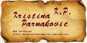 Kristina Parmaković vizit kartica